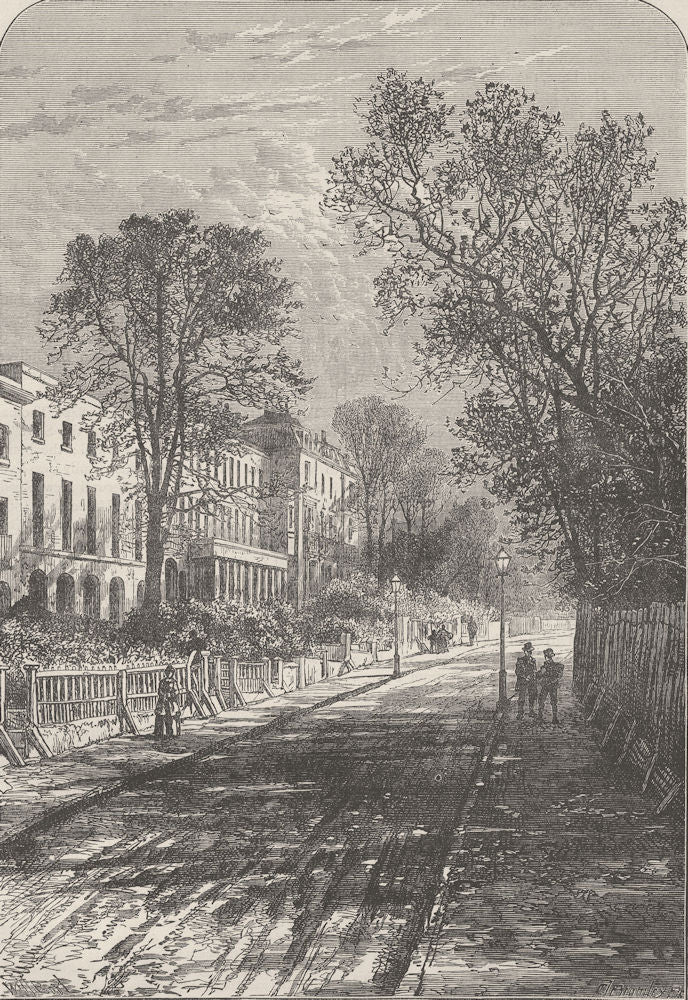 CAMBERWELL. Grove Lane, Camberwell. London c1880 old antique print picture